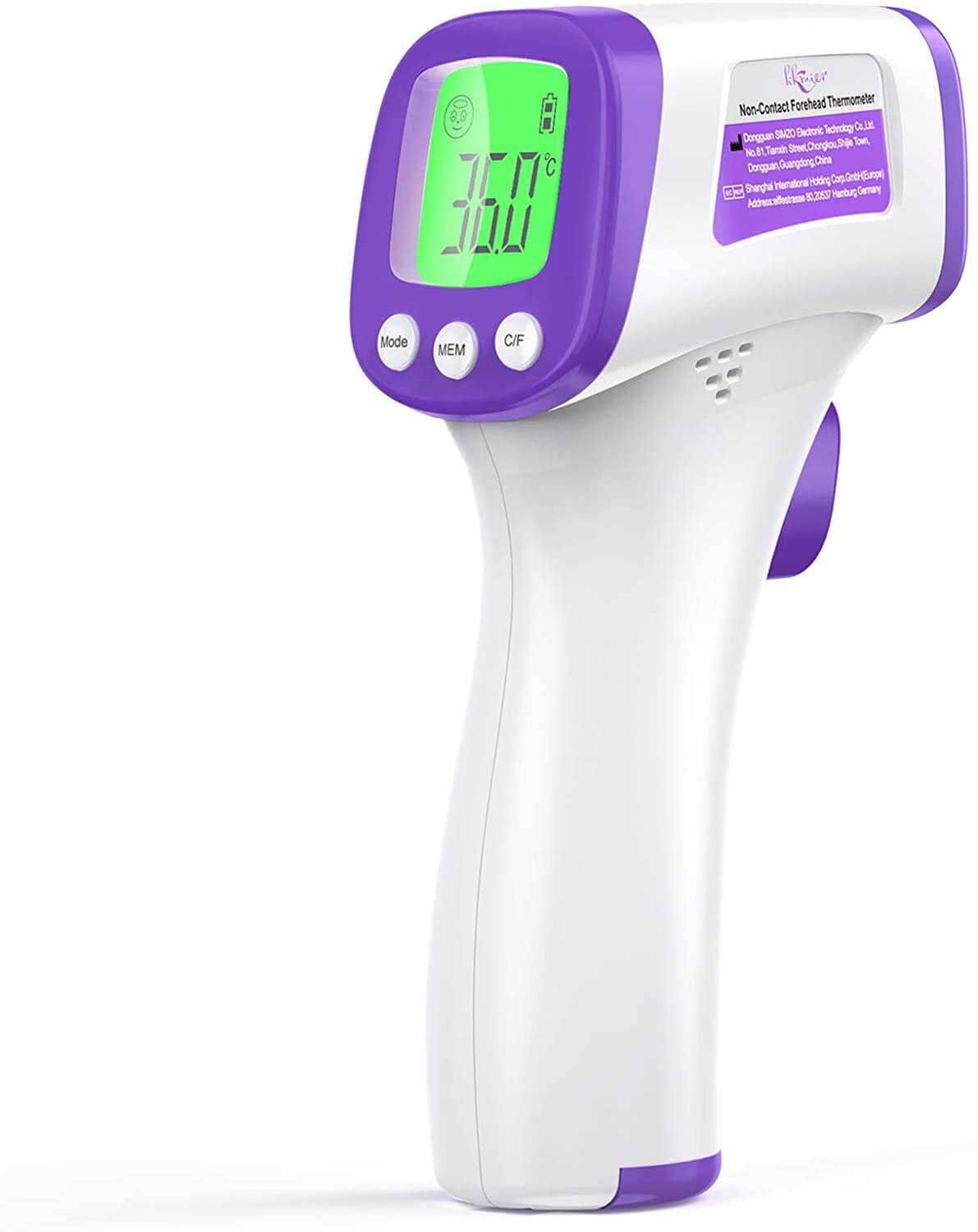 Termómetro para bebés, termómetro médico digital infrarrojo frontal y de  oído para bebés, niños, adultos en 1 segundo de tiempo de medición, con